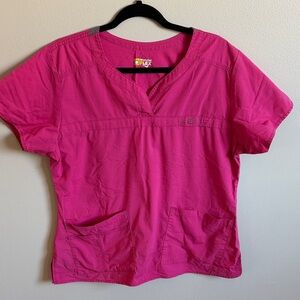Wonder Flex Pink Women's Scrub Top